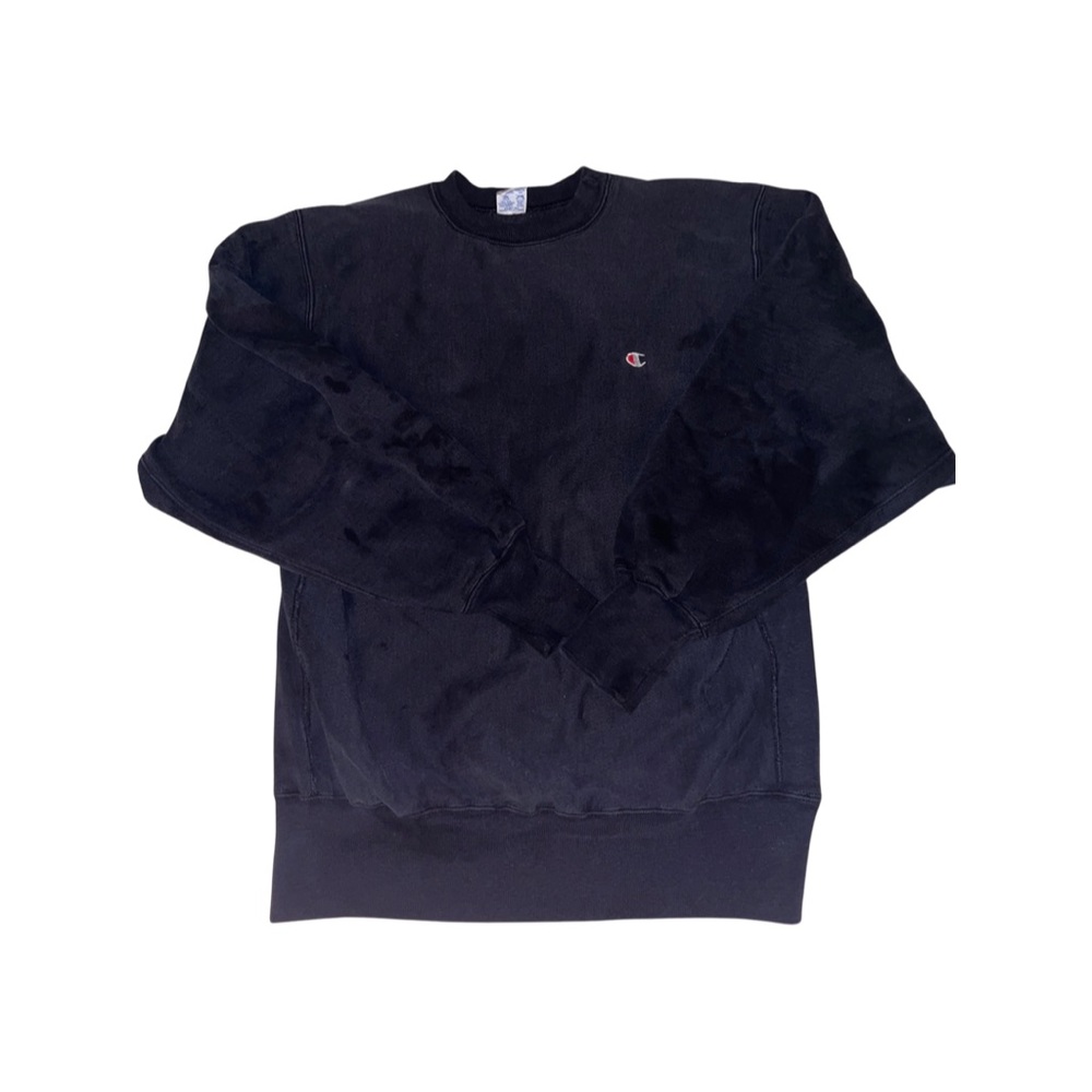 80s/90s Black Champion Reverse Weave crewneck